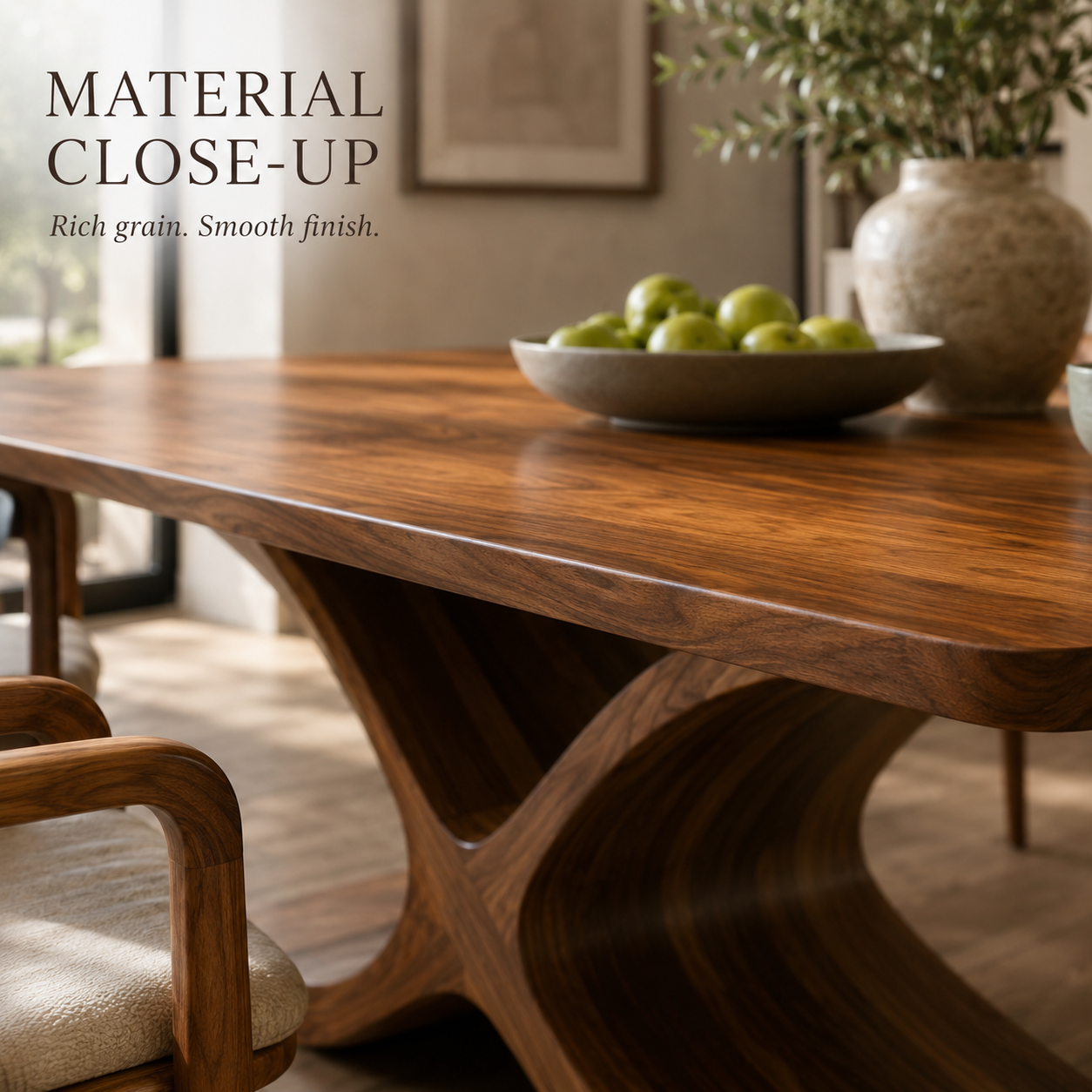 Mesa Warm Wood Dining Table - Design 027 - product image 05