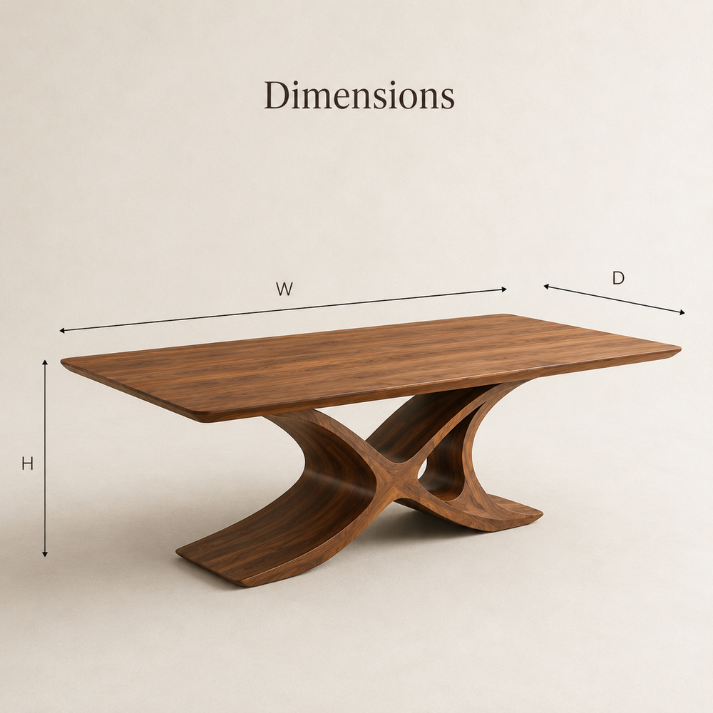 Mesa Warm Wood Dining Table - Design 027 - product image 08