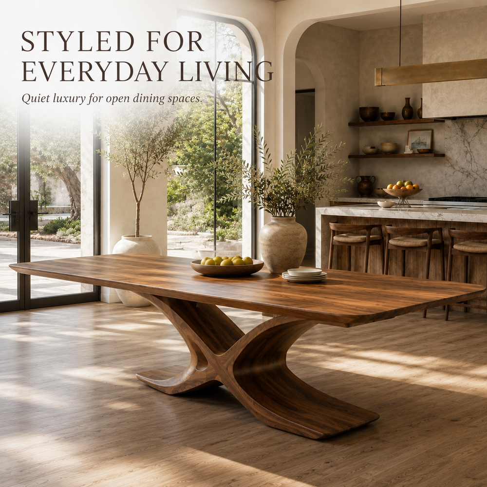 Mesa Warm Wood Dining Table - Design 027 - product image 10