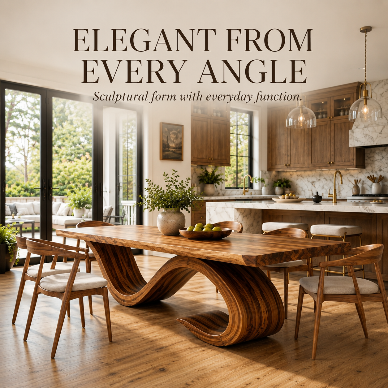 Briar Soft Edge Dining Table - Design 028 - product image 03