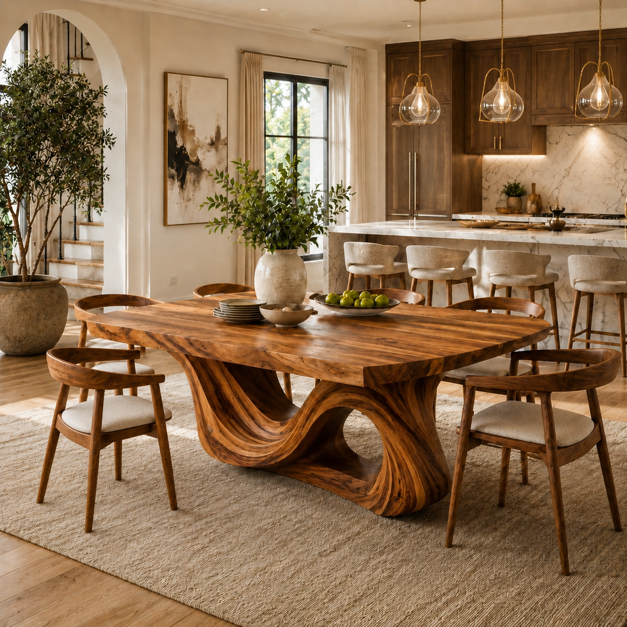 Harvest Sculptural Dining Table - Design 029 - main view