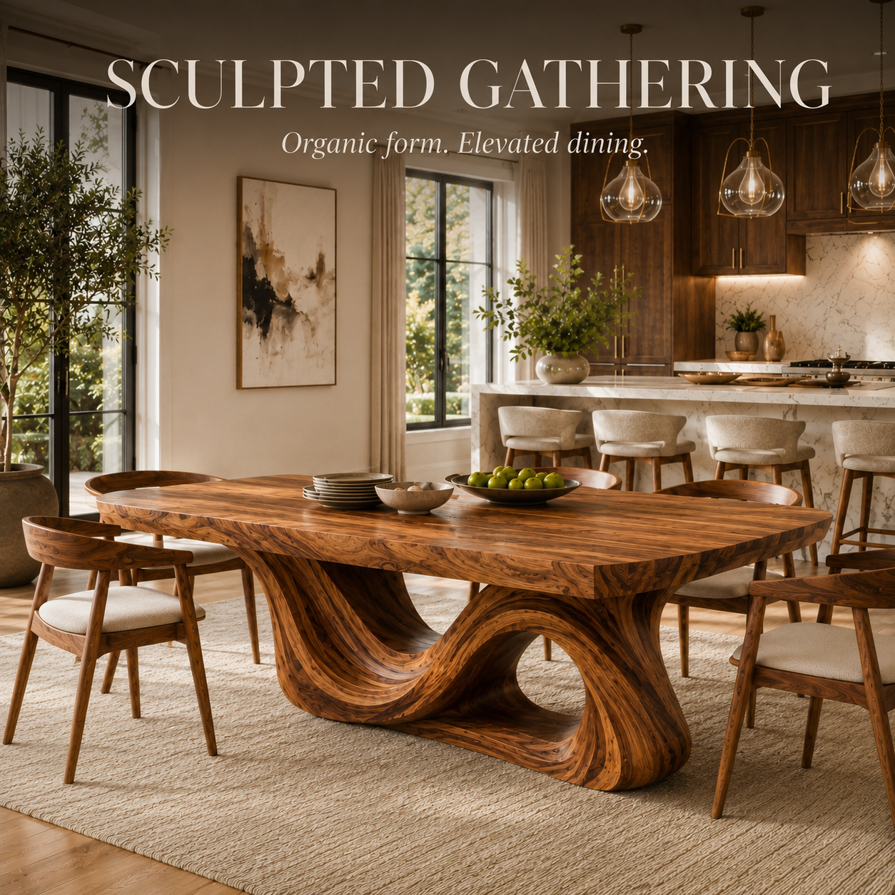 Harvest Sculptural Dining Table - Design 029 - product image 02