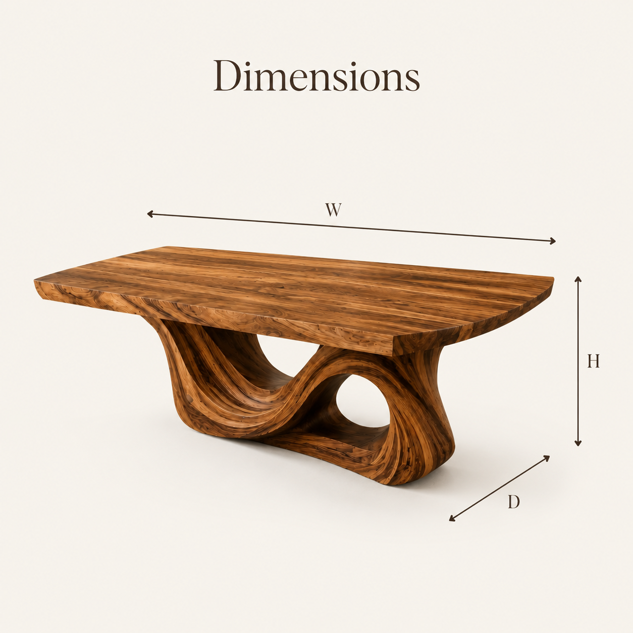 Harvest Sculptural Dining Table - Design 029 - product image 08