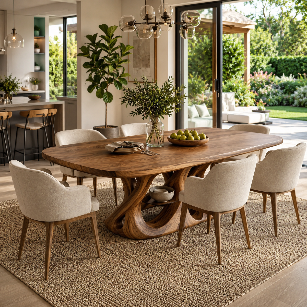 Juniper Solid Wood Dining Table - Design 031 - main view