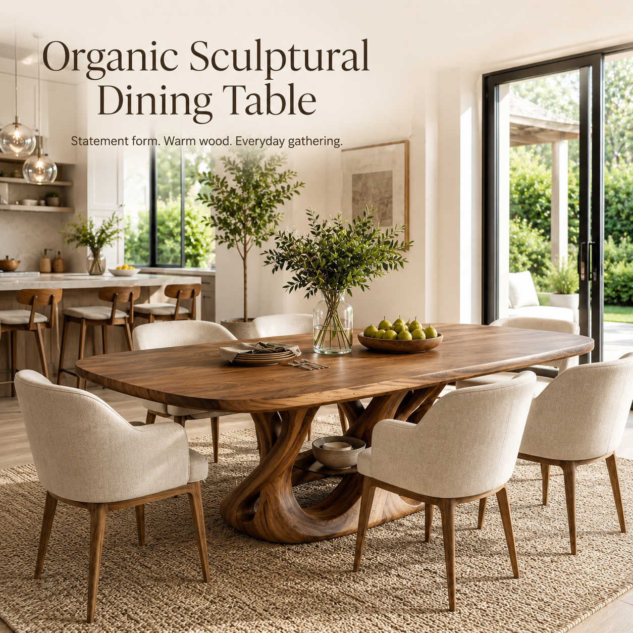 Juniper Solid Wood Dining Table - Design 031 - product image 02
