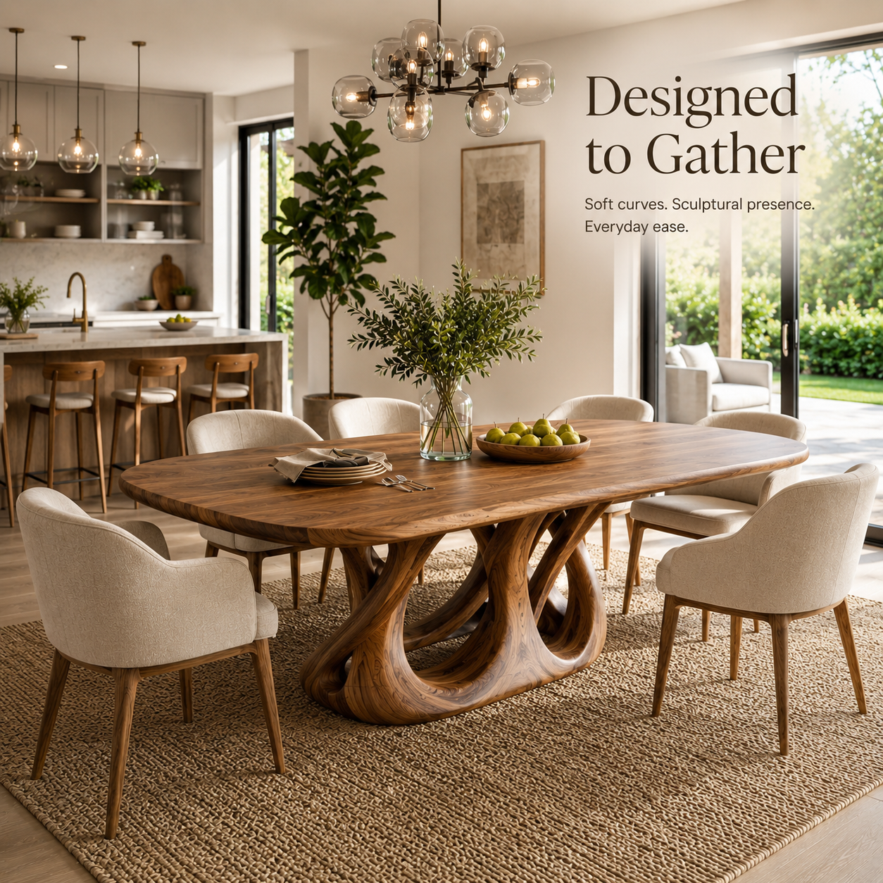 Juniper Solid Wood Dining Table - Design 031 - product image 03
