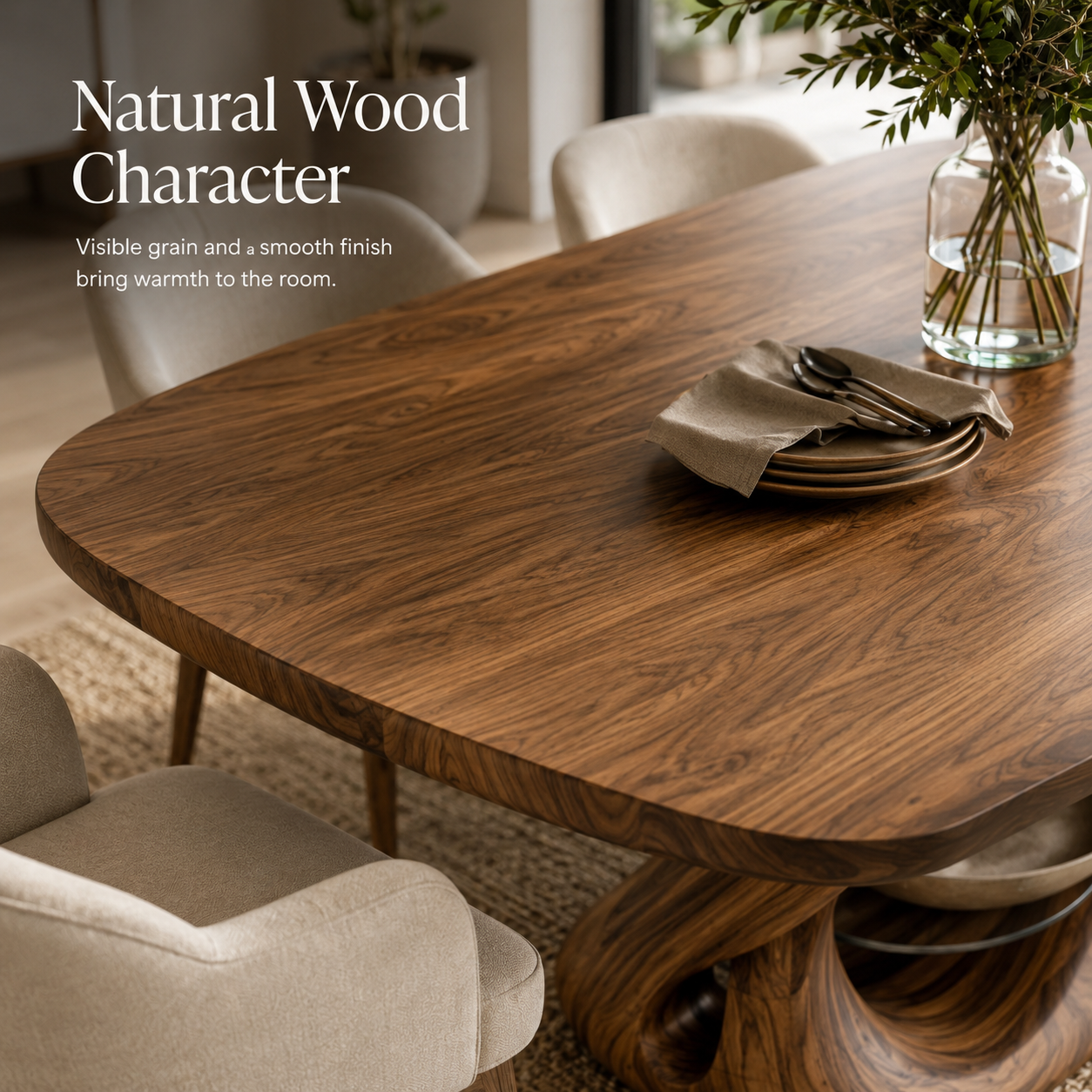 Juniper Solid Wood Dining Table - Design 031 - product image 05