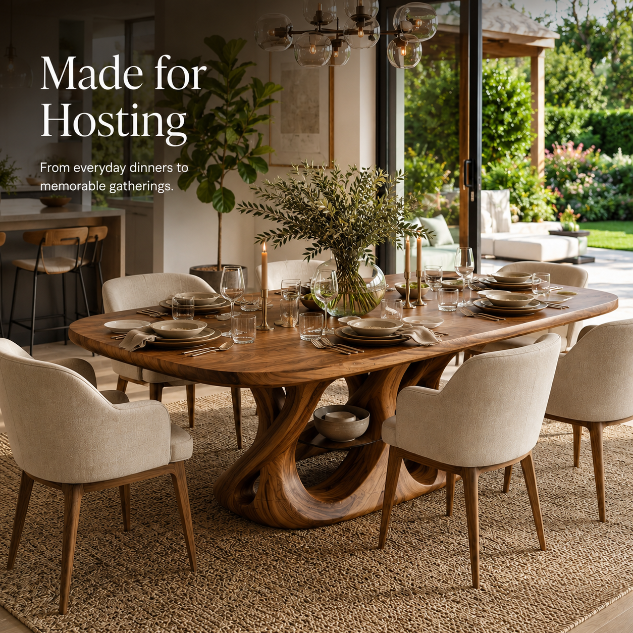 Juniper Solid Wood Dining Table - Design 031 - product image 07