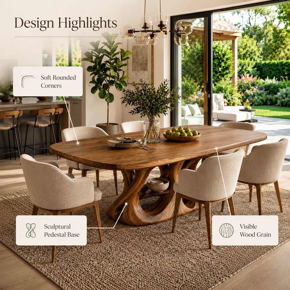 Juniper Solid Wood Dining Table - Design 031 - product image 09
