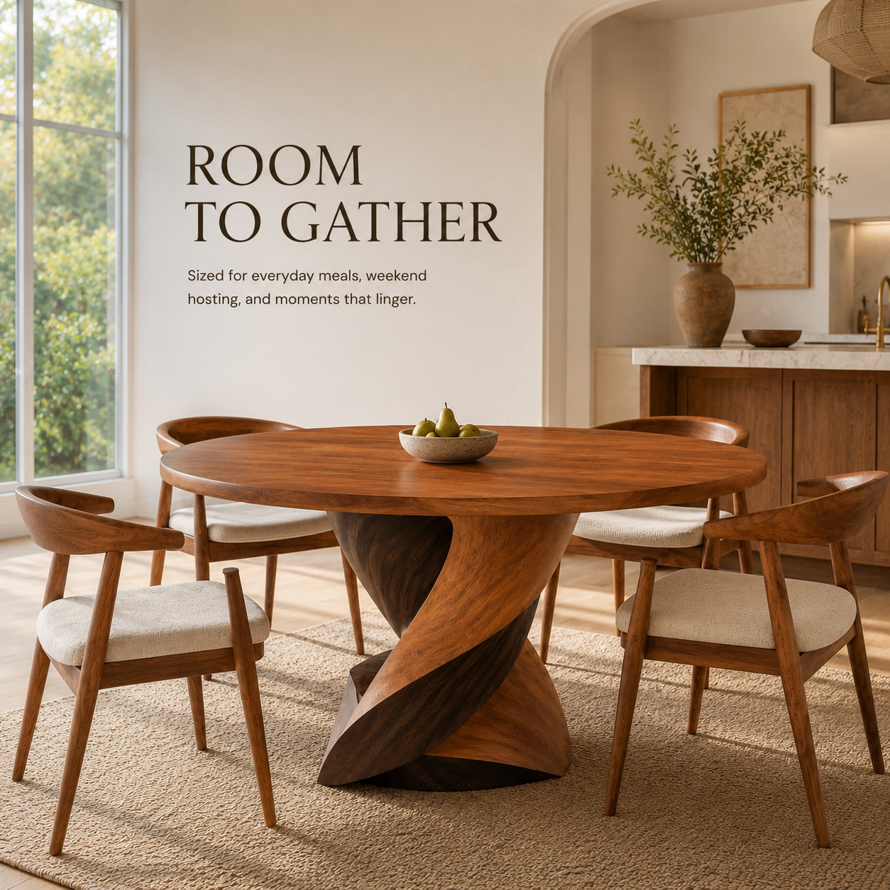 Canyon Rounded Dining Table - Design 033 - product image 02