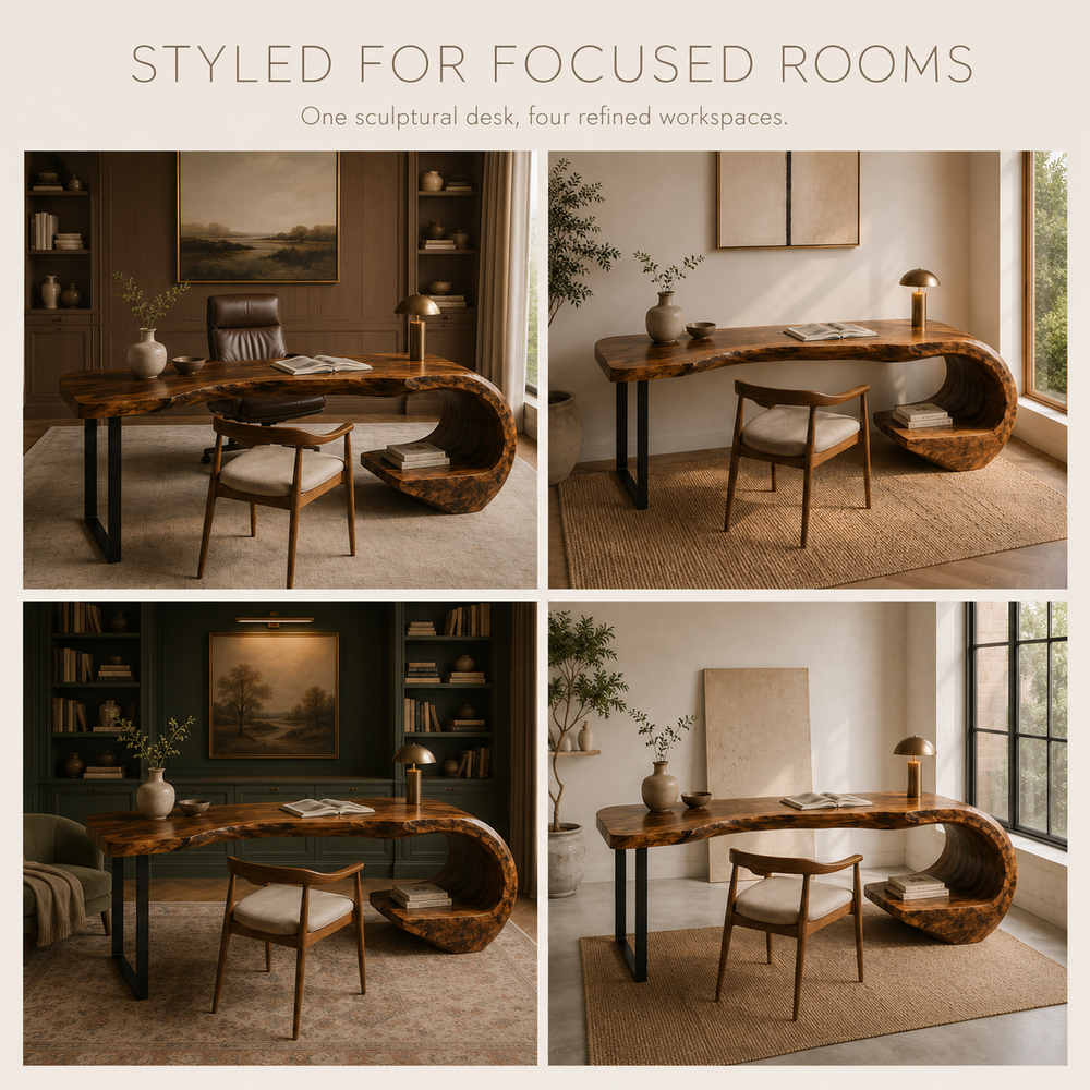 Avery Sculptural Executive Desk - Design 001 - product image 10