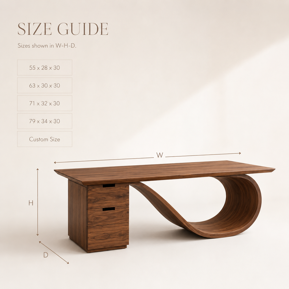 Rowan Curved Wood Office Desk - Design 002 - product image 08