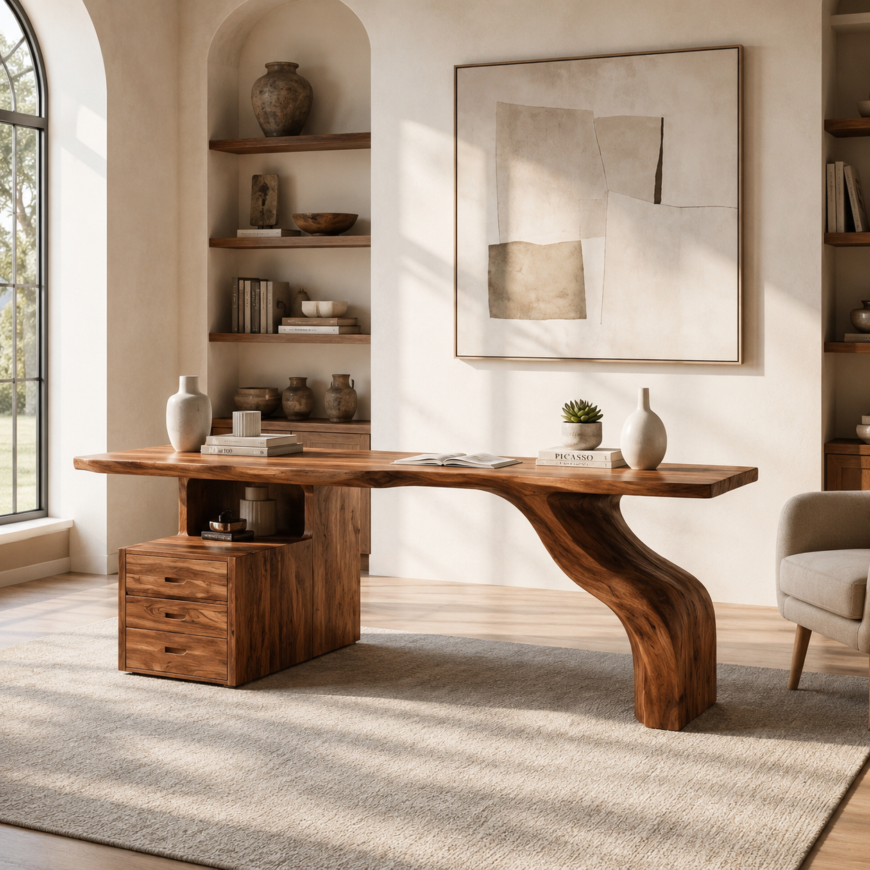 Marin Organic Modern Writing Desk - Design 003 - main view