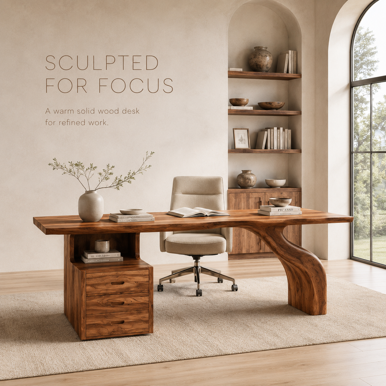 Marin Organic Modern Writing Desk - Design 003 - product image 02