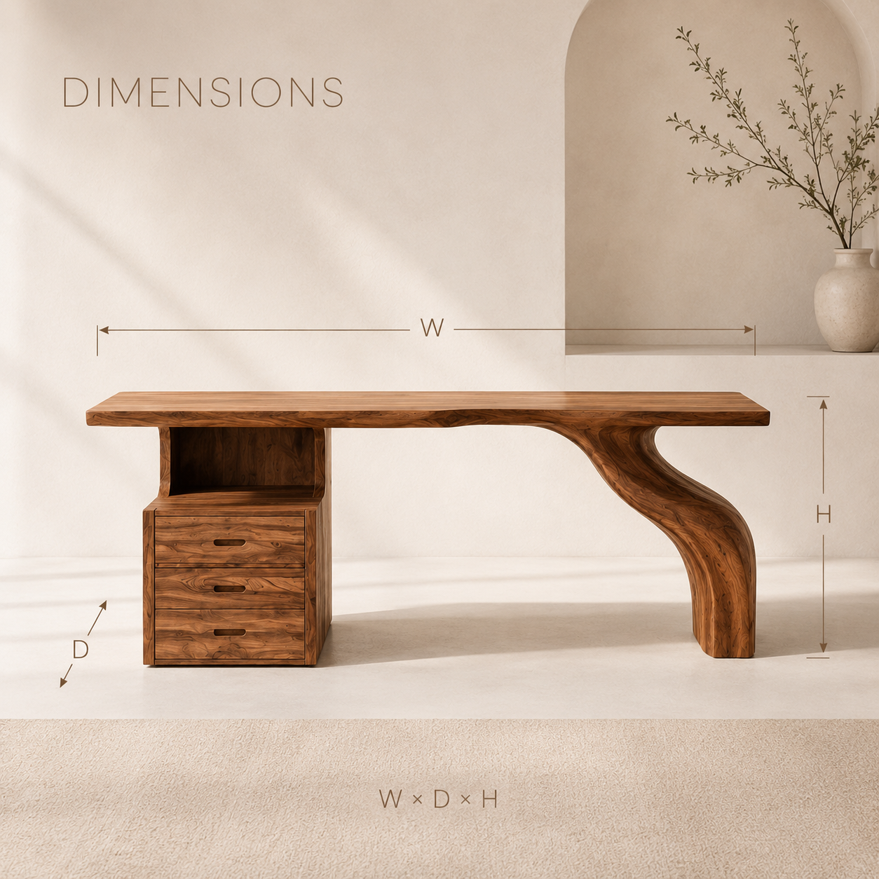 Marin Organic Modern Writing Desk - Design 003 - product image 08