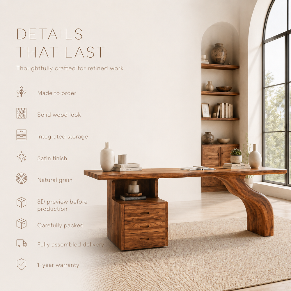 Marin Organic Modern Writing Desk - Design 003 - product image 09