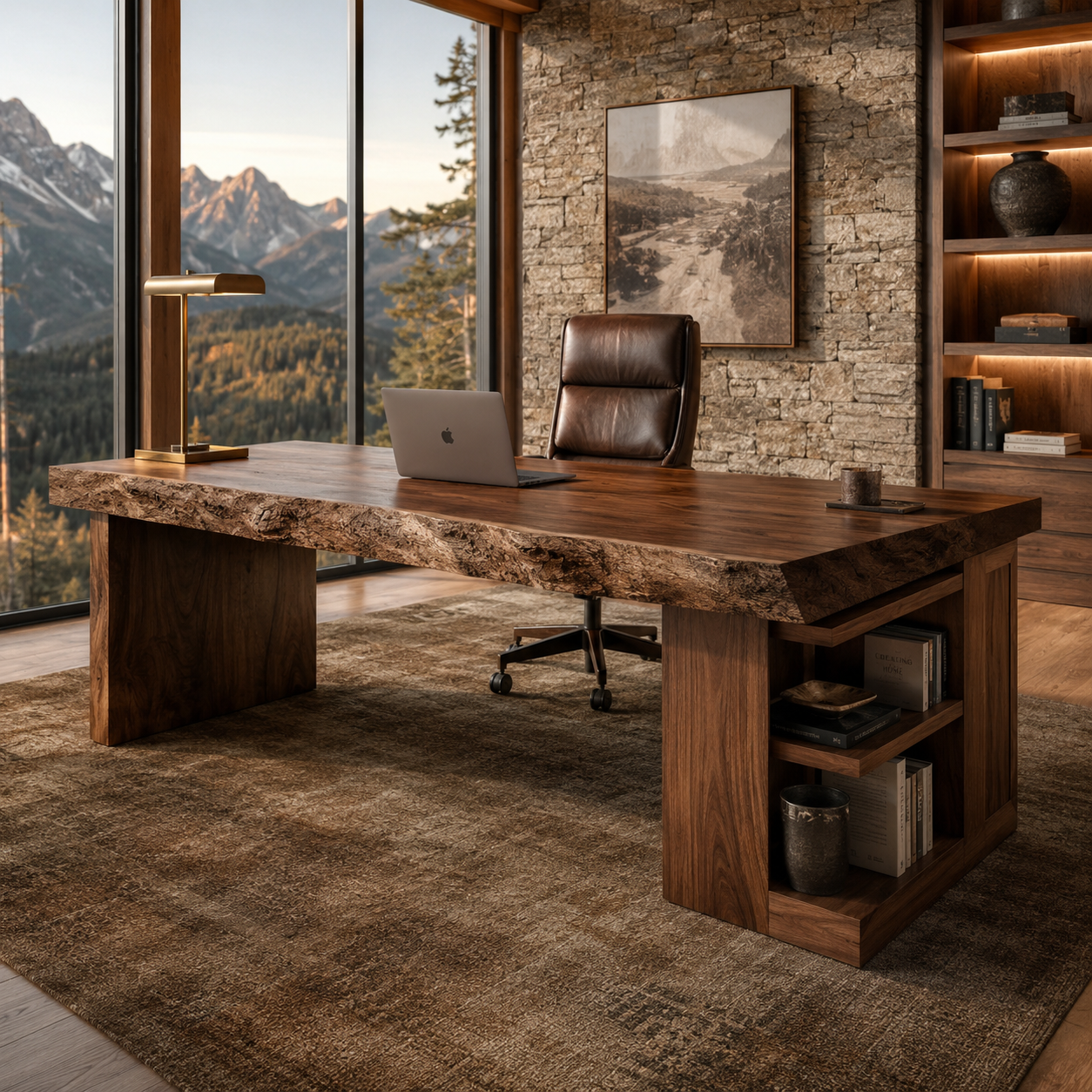 Soren Solid Wood Executive Desk - Design 005 - main view