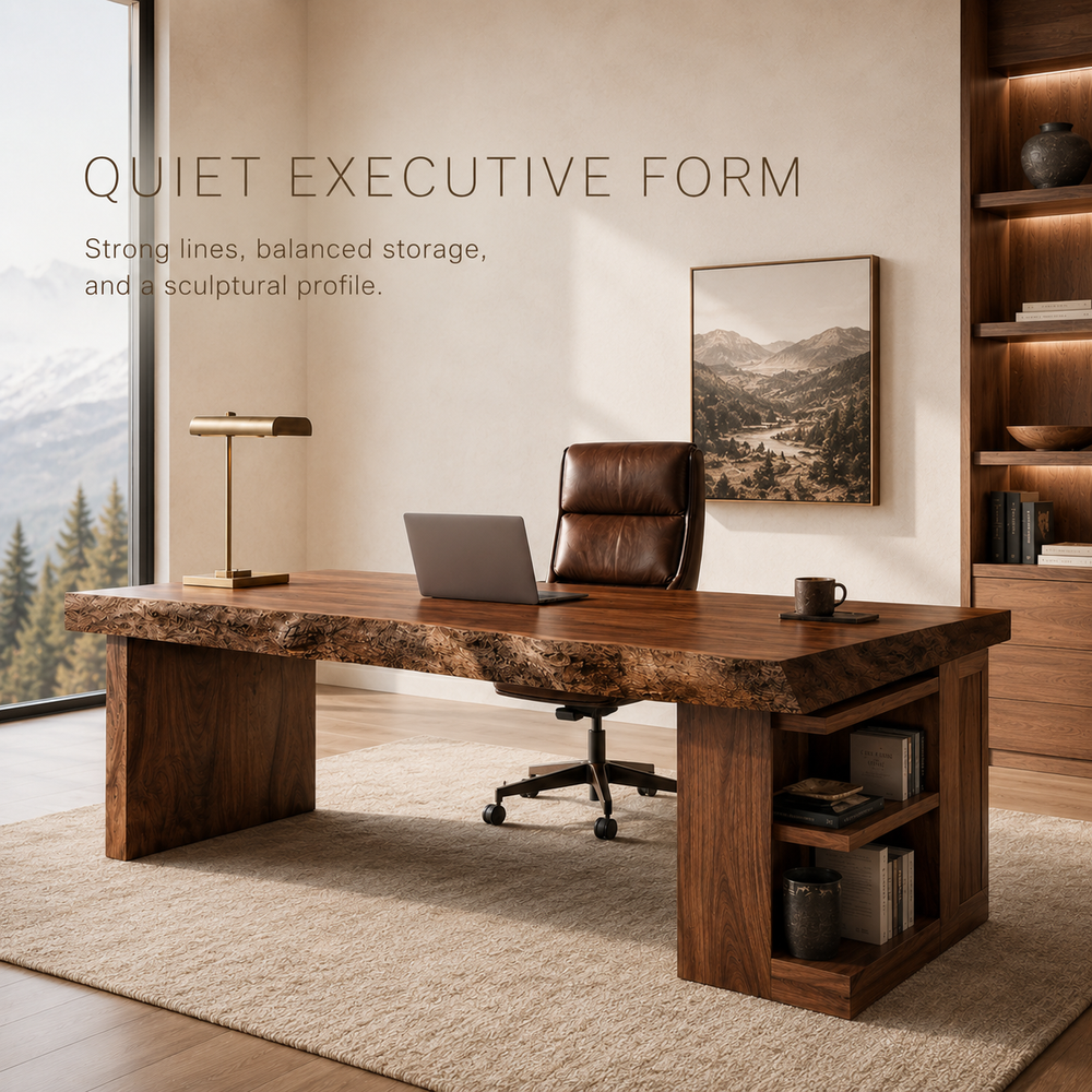 Soren Solid Wood Executive Desk - Design 005 - product image 03