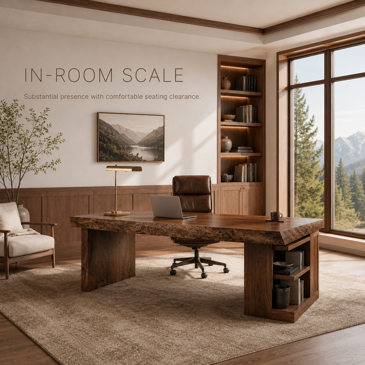 Soren Solid Wood Executive Desk - Design 005 - product image 04