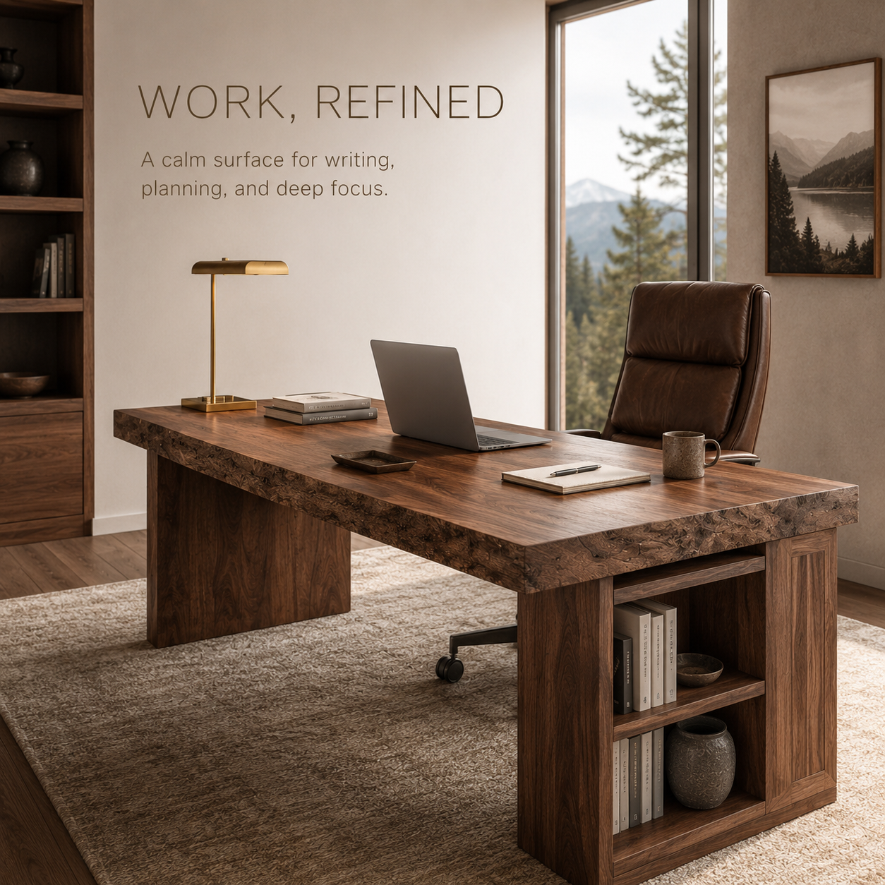 Soren Solid Wood Executive Desk - Design 005 - product image 07