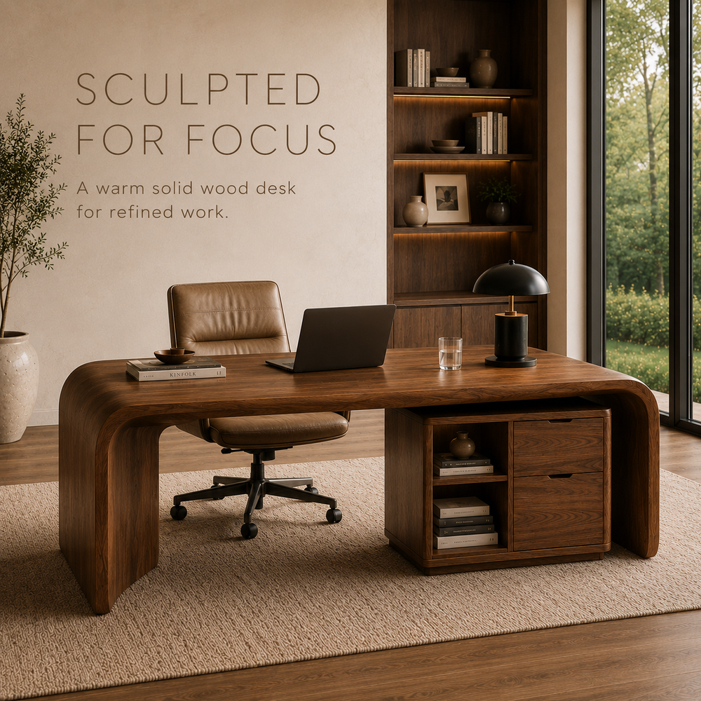 Liora Sculptural Study Desk - Design 009 - product image 02