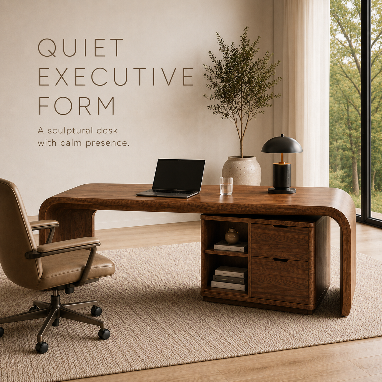 Liora Sculptural Study Desk - Design 009 - product image 03