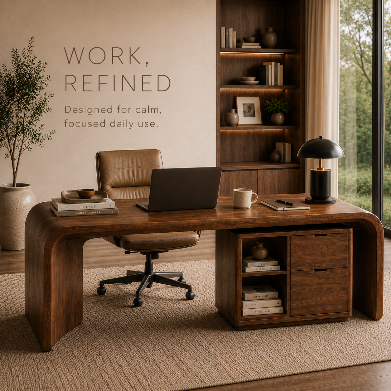 Liora Sculptural Study Desk - Design 009 - product image 07