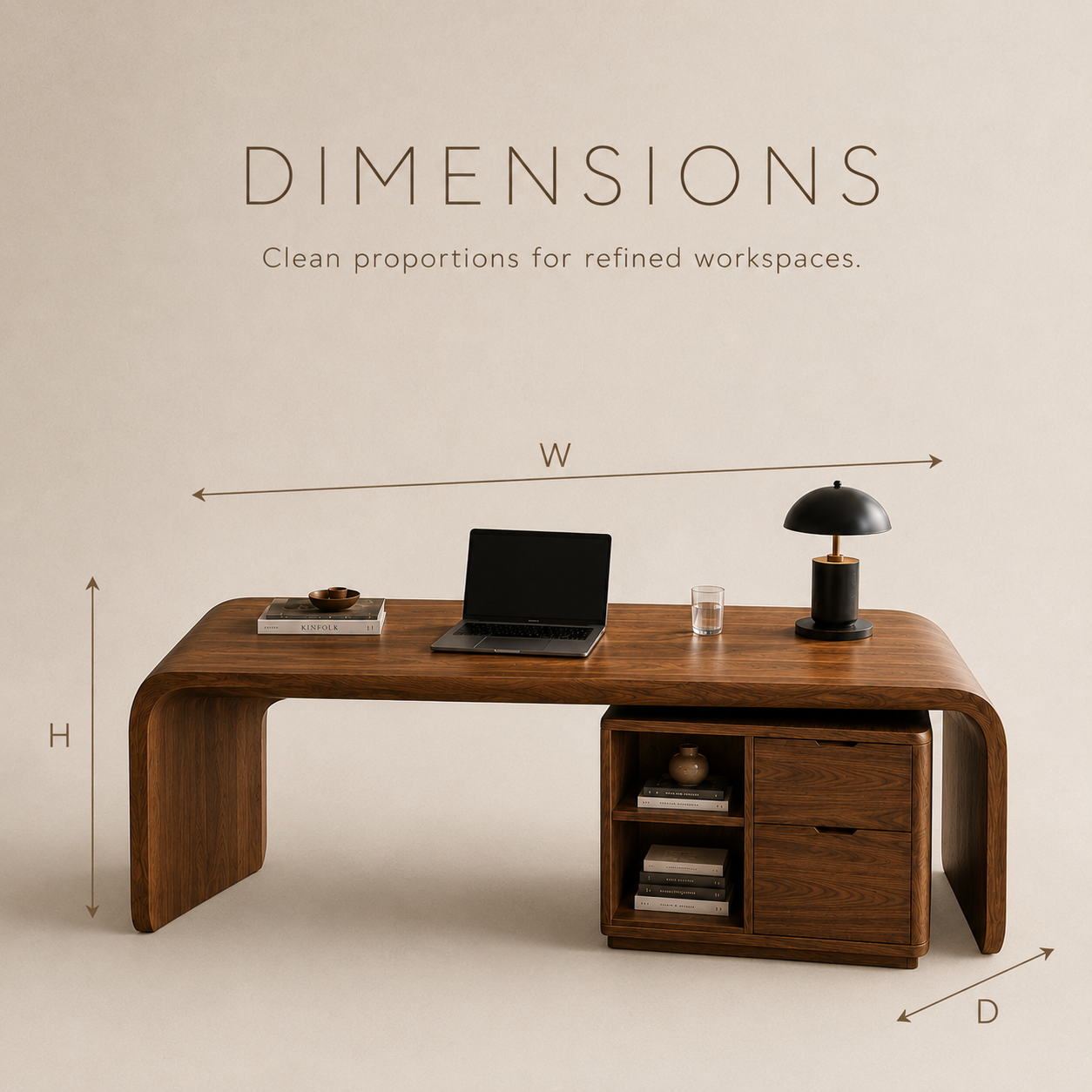 Liora Sculptural Study Desk - Design 009 - product image 08