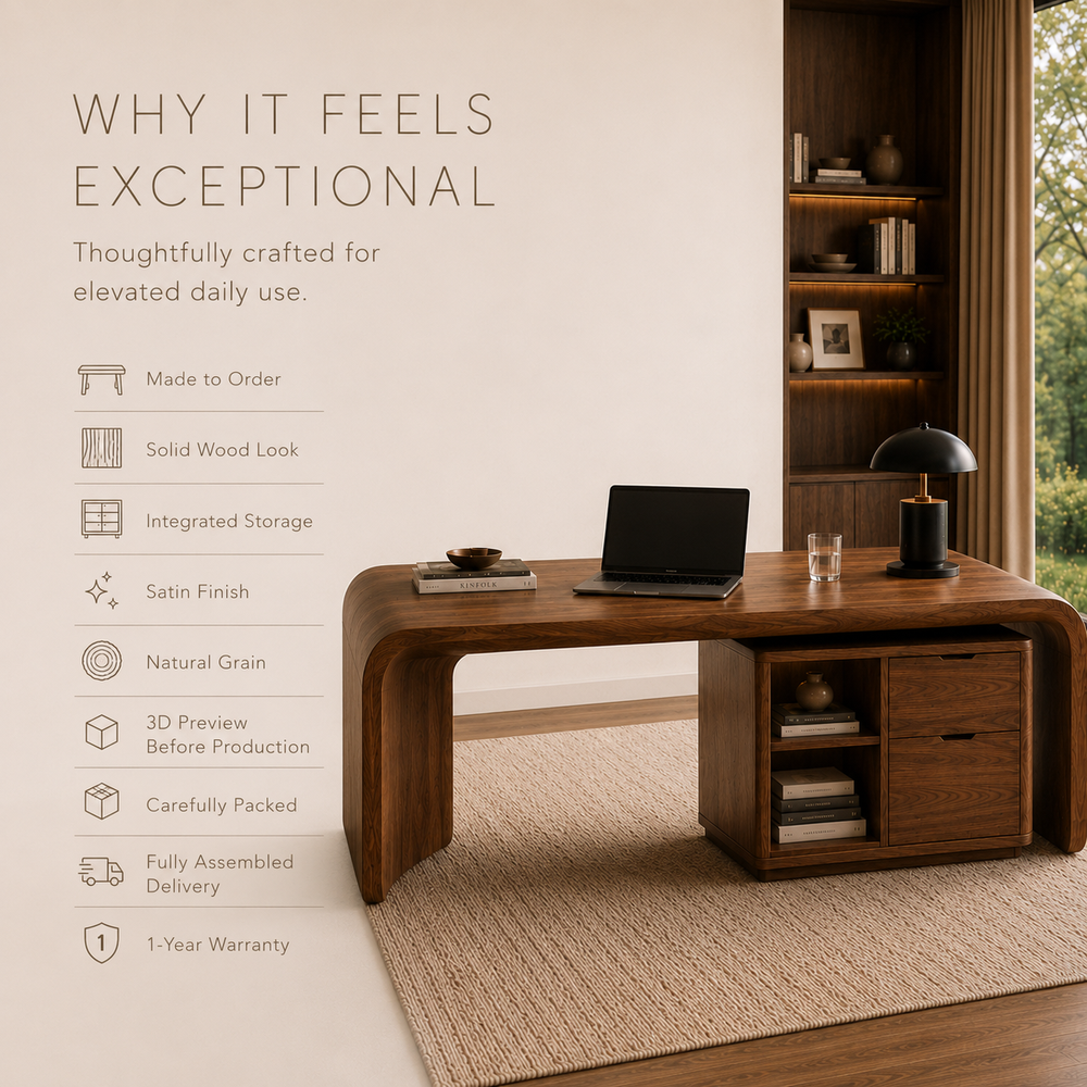Liora Sculptural Study Desk - Design 009 - product image 09