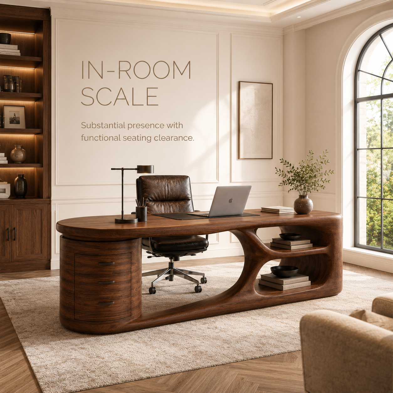 Brielle Sculpted Executive Desk - Design 014 - product image 04