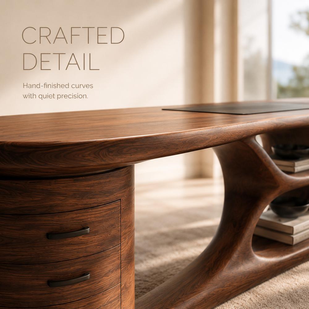 Brielle Sculpted Executive Desk - Design 014 - product image 06