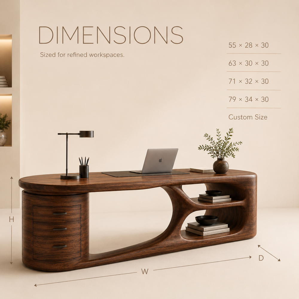 Brielle Sculpted Executive Desk - Design 014 - product image 08