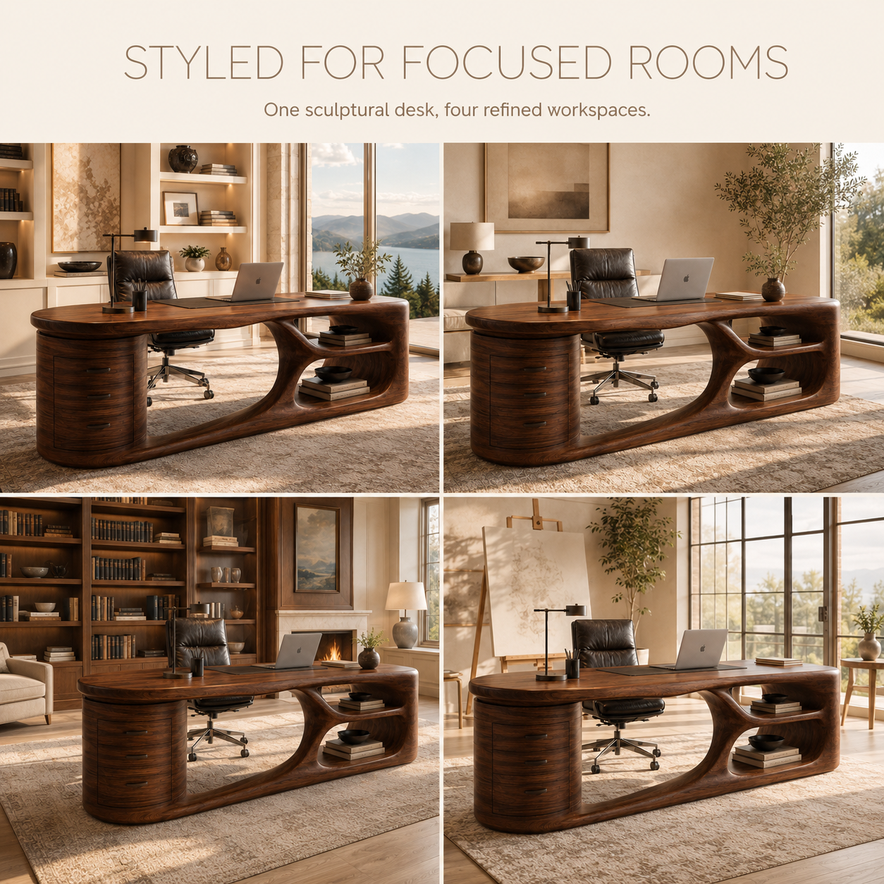 Brielle Sculpted Executive Desk - Design 014 - product image 11