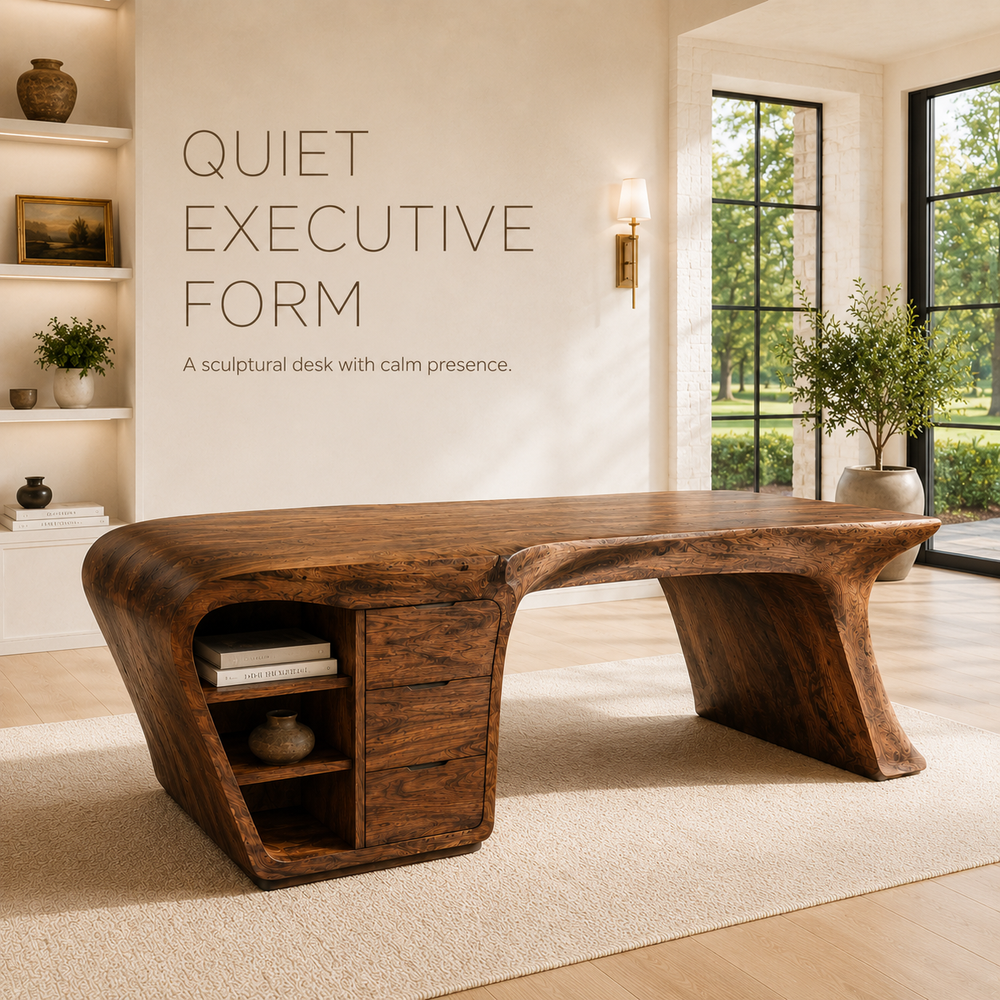 Vale Modern Solid Wood Desk - Design 015 - product image 03