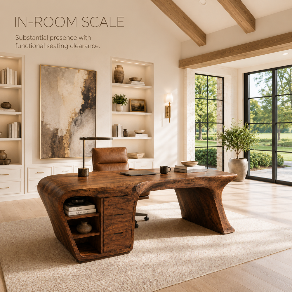 Vale Modern Solid Wood Desk - Design 015 - product image 04