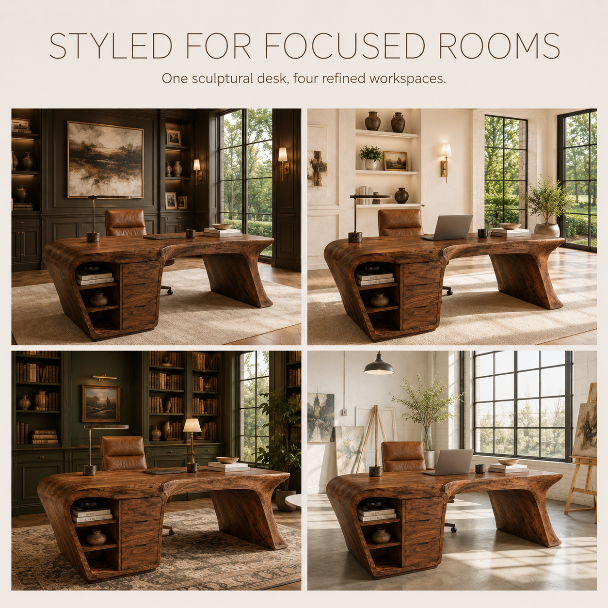 Vale Modern Solid Wood Desk - Design 015 - product image 10