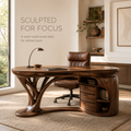 Celine Curved Home Office Desk - Design 016 - main view