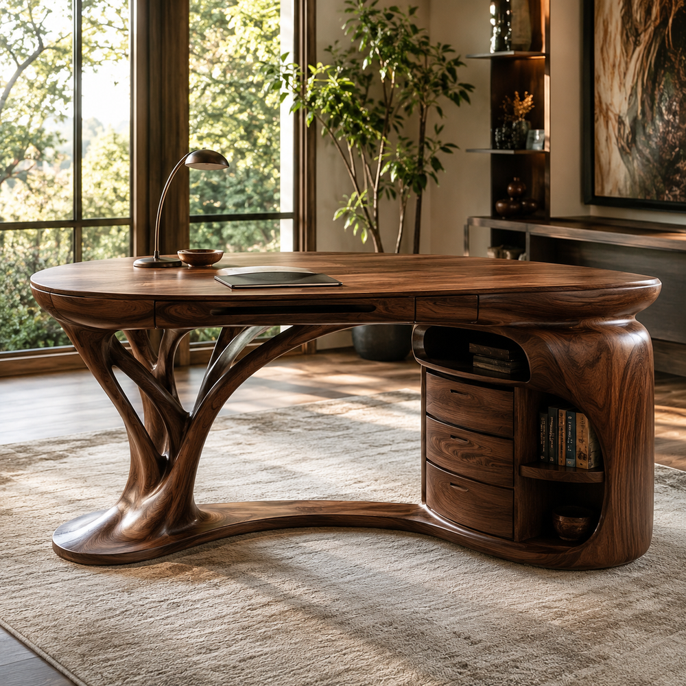 Celine Curved Home Office Desk - Design 016 - product image 02