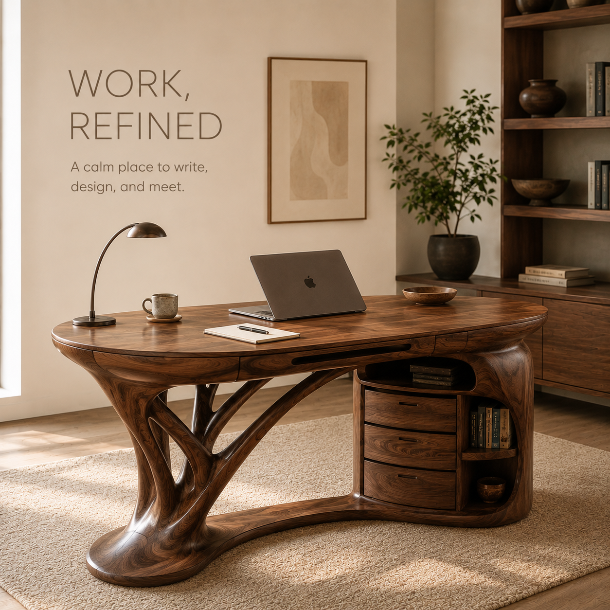Celine Curved Home Office Desk - Design 016 - product image 07