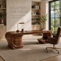 Alden Warm Walnut Desk - Design 017 - main view