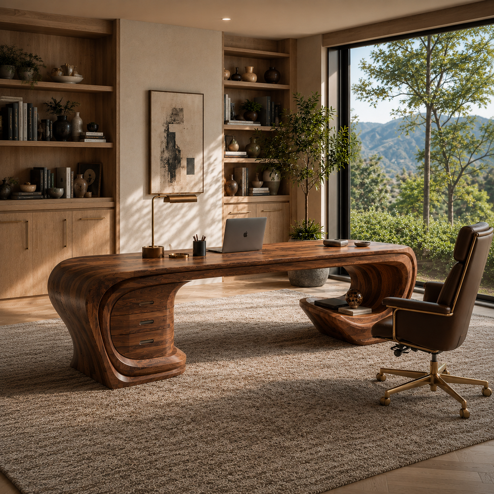 Alden Warm Walnut Desk - Design 017 - product image 02