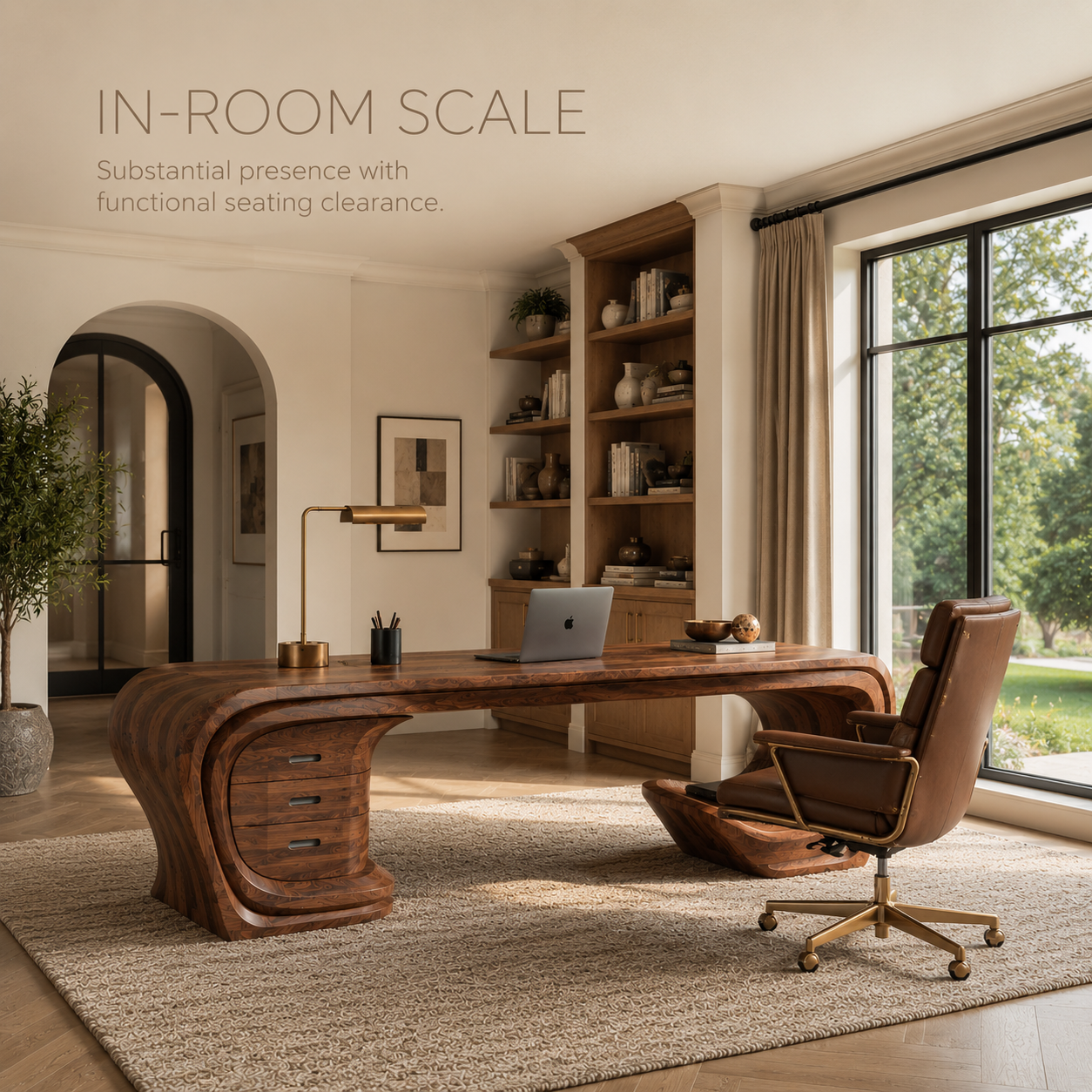 Alden Warm Walnut Desk - Design 017 - product image 05