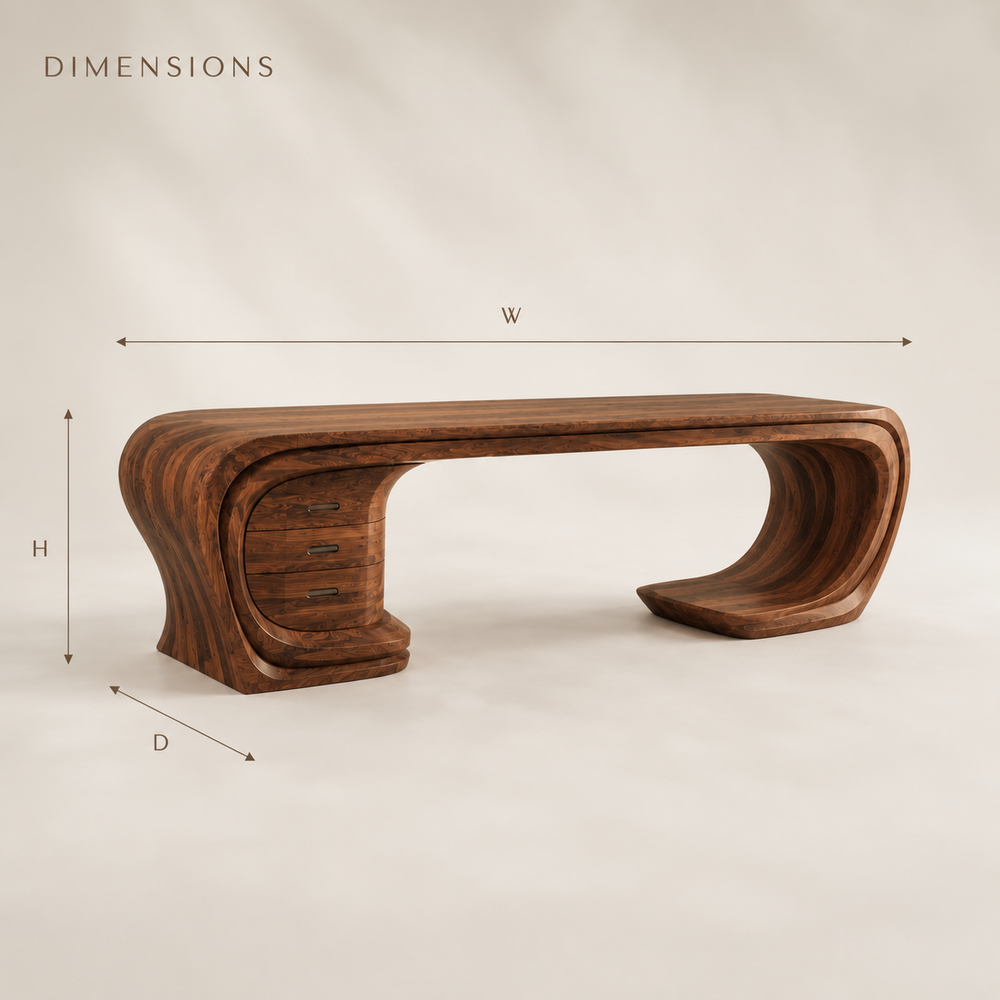 Alden Warm Walnut Desk - Design 017 - product image 09