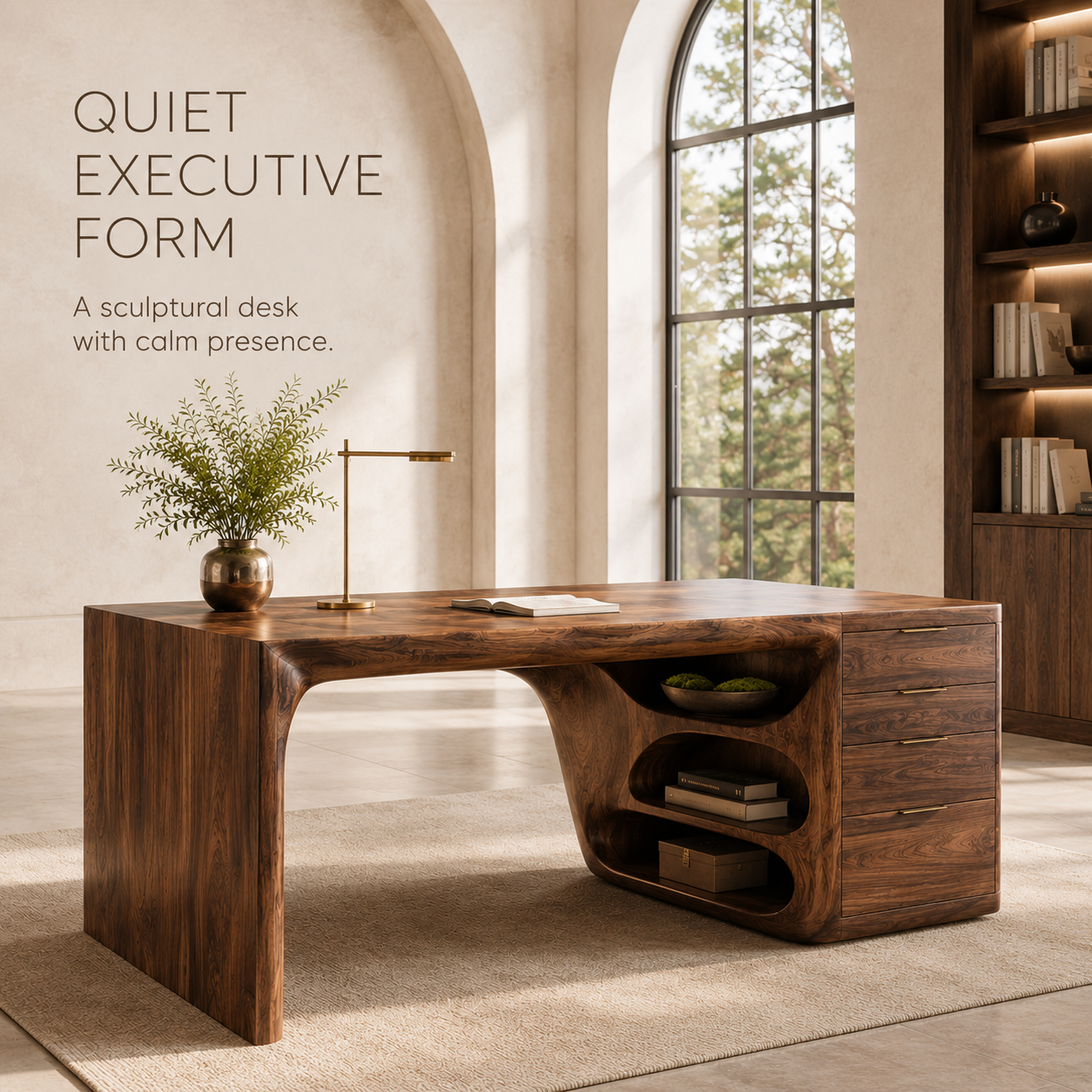 Mira Flow Wood Desk - Design 020 - product image 03