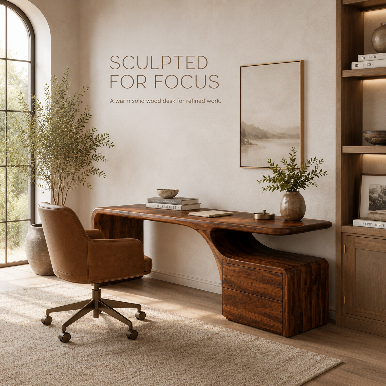 Avery Sculptural Executive Desk - Design 021 - product image 02