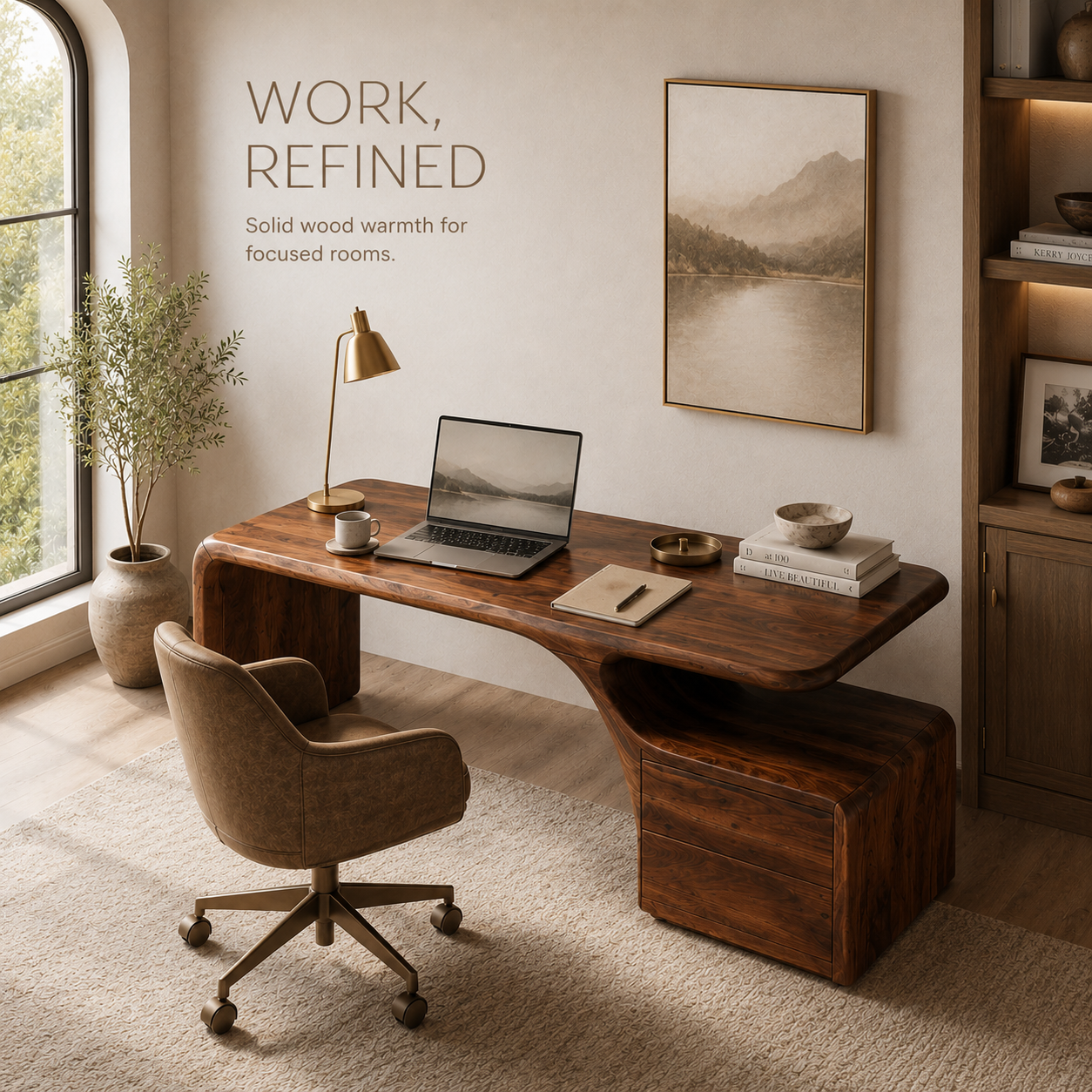 Avery Sculptural Executive Desk - Design 021 - product image 07