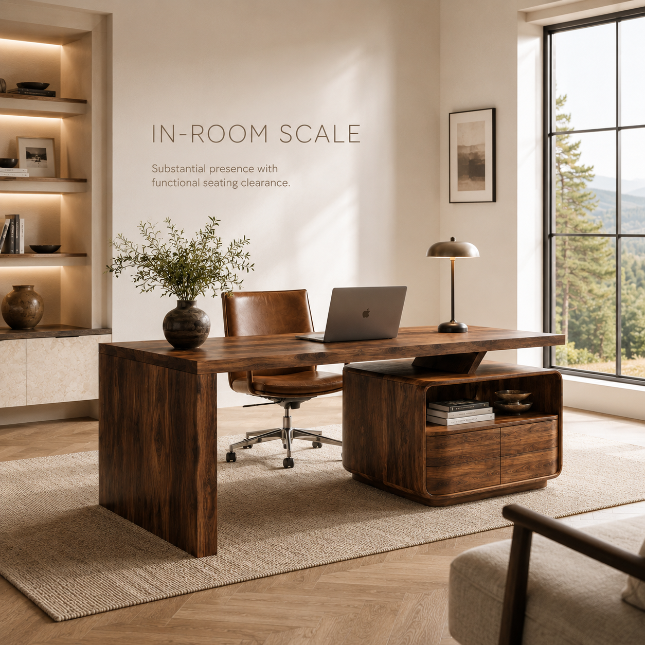 Rowan Curved Wood Office Desk - Design 022 - product image 04