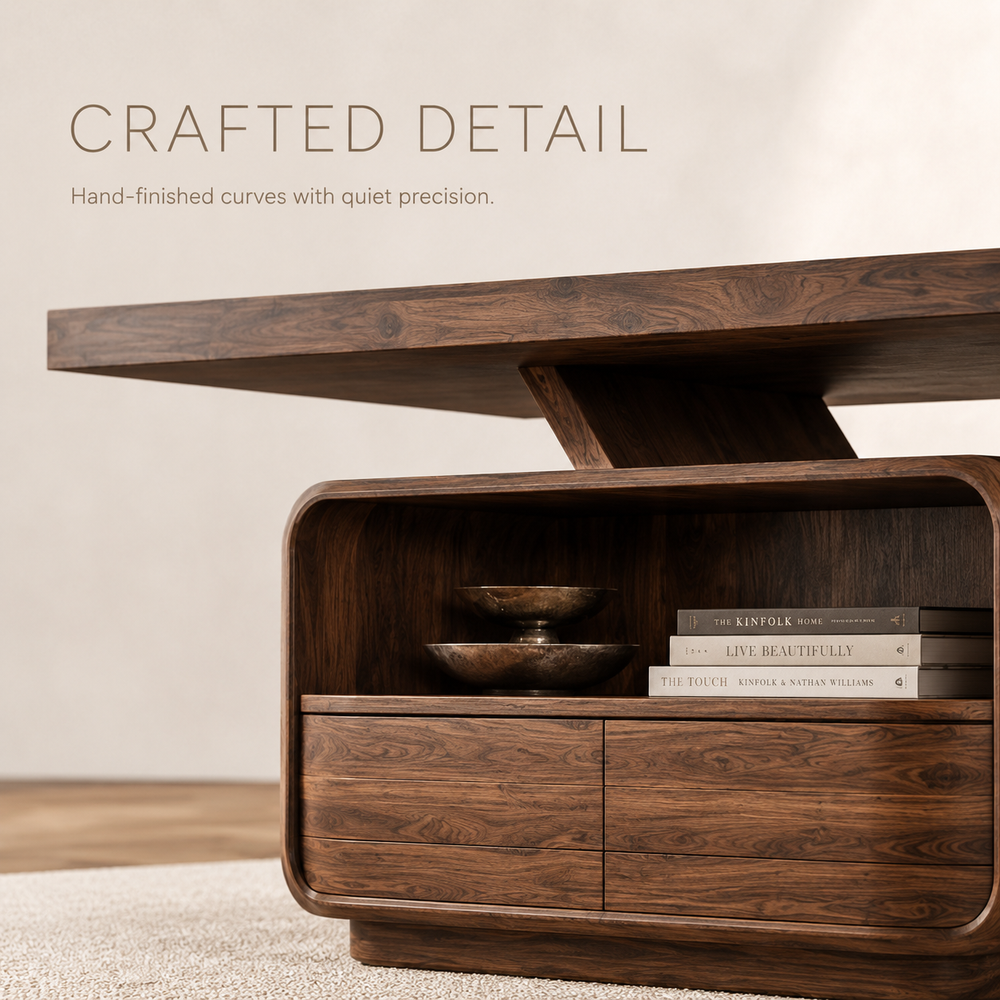 Rowan Curved Wood Office Desk - Design 022 - product image 06