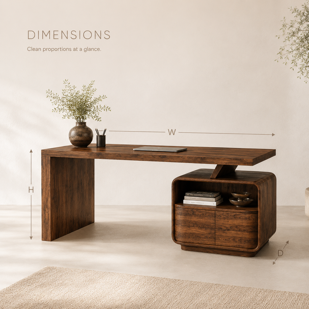 Rowan Curved Wood Office Desk - Design 022 - product image 08