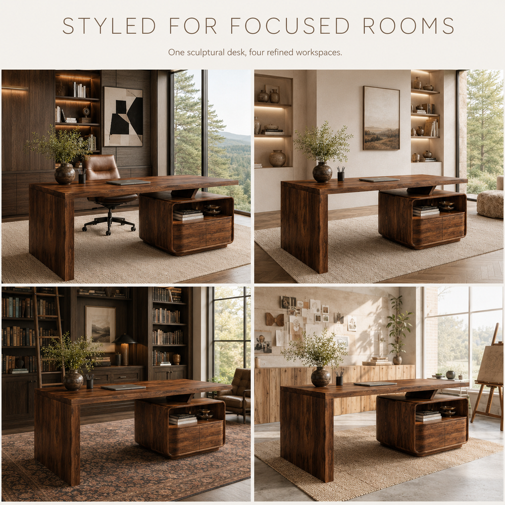 Rowan Curved Wood Office Desk - Design 022 - product image 10